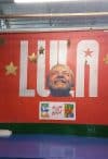A banner at the inauguration ceremony of Luiz Inácio Lula da Silva